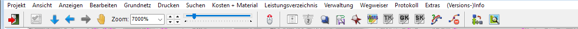 Werkzeugleisten für Kartenarbeit