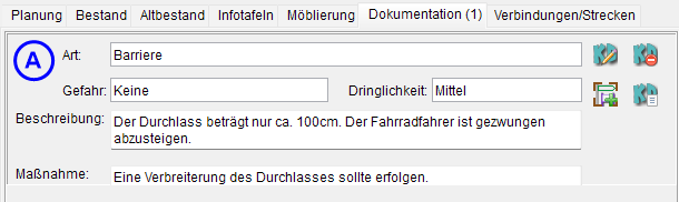 Knotendokumentation am Knoten