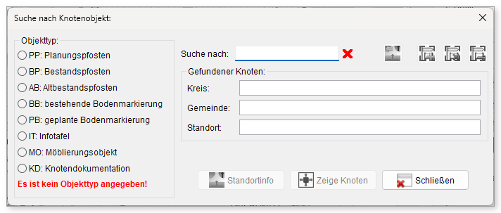 Suche nach Knotenobjekt