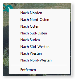 Kontextmenü einer Aufnahmeperspektive