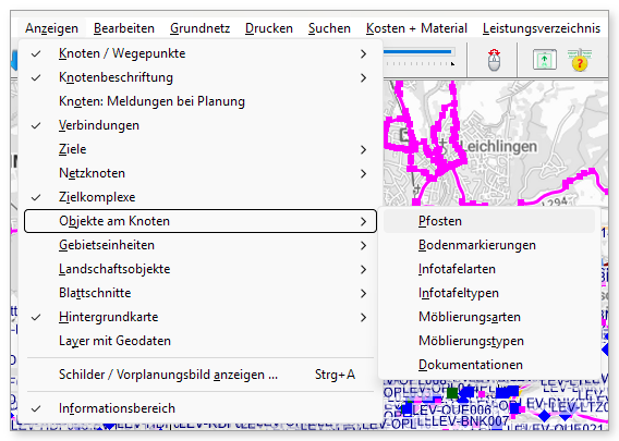 Anzeigen > Objekte am Knoten